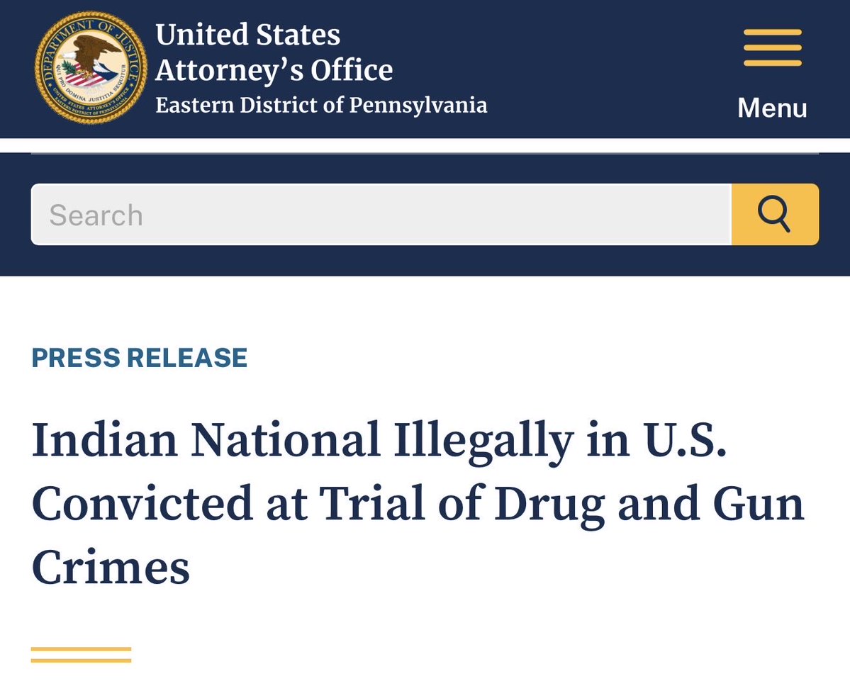 GuntherEagleman's tweet photo. THEY FOUND THE AK BY THE FRONT DOOR.

An illegal alien from India just got convicted in Pennsylvania for sitting on more than 60 pounds of cocaine with an arsenal in his house. Gurlal Singh, 31, was living illegally in Bethel Township when cops responded to a shooting at his place. They found an AK-47-style rifle near the front door, a fired casing, and then the rest of the stash. Two shotguns. A pistol. Hundreds of rounds. Plus enough coke to poison a whole zip code.

Federal prosecutors say he possessed and discharged that rifle. As an illegal alien he was never allowed to own a single gun. A jury still convicted him. Sentencing is January 7 and he faces up to life.

This is what open borders actually looks like when the cameras leave. Cartel product lands in Berks County living rooms next to military-style rifles, and regular Americans are told it is nuanced. It is not nuanced. He should never have been here.