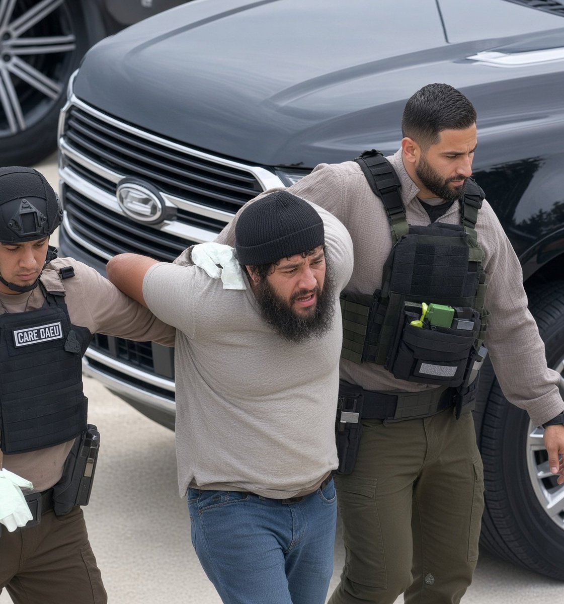 SaltyGoat17's tweet photo. Police apparently took a man into custody after reports of a shooting at Miami International Airport.

Anything about this dude stand out to any of y'all? https://t.co/H50PI13quC