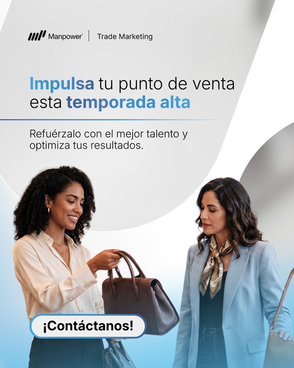 ManpowerMeCA's tweet photo. 🛍️ La temporada alta se acerca. 

Asegura hoy el #talento que tu operación necesitará mañana. Nosotros te ayudamos a encontrarlo.

🛒 Contáctanos: https://t.co/VEWGhHKGyO

#ManpowerGroupMX #ManpowerMéxico https://t.co/vAVy4Qn5FX