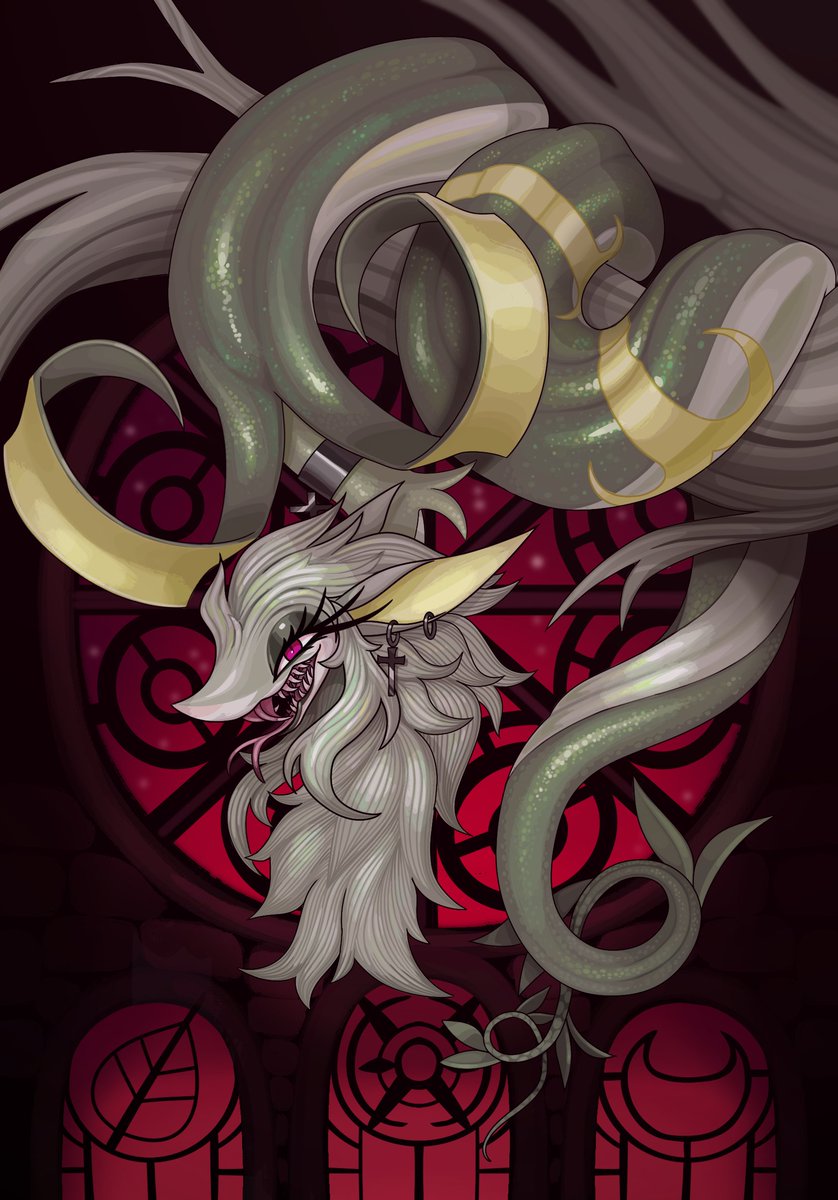 AposematicSau's tweet photo. Commission I did for @Pythea_  I had a lot of fun with this one, their vampiric serperior is so pretty 🐍🩸 https://t.co/1OnQXD5Kx7