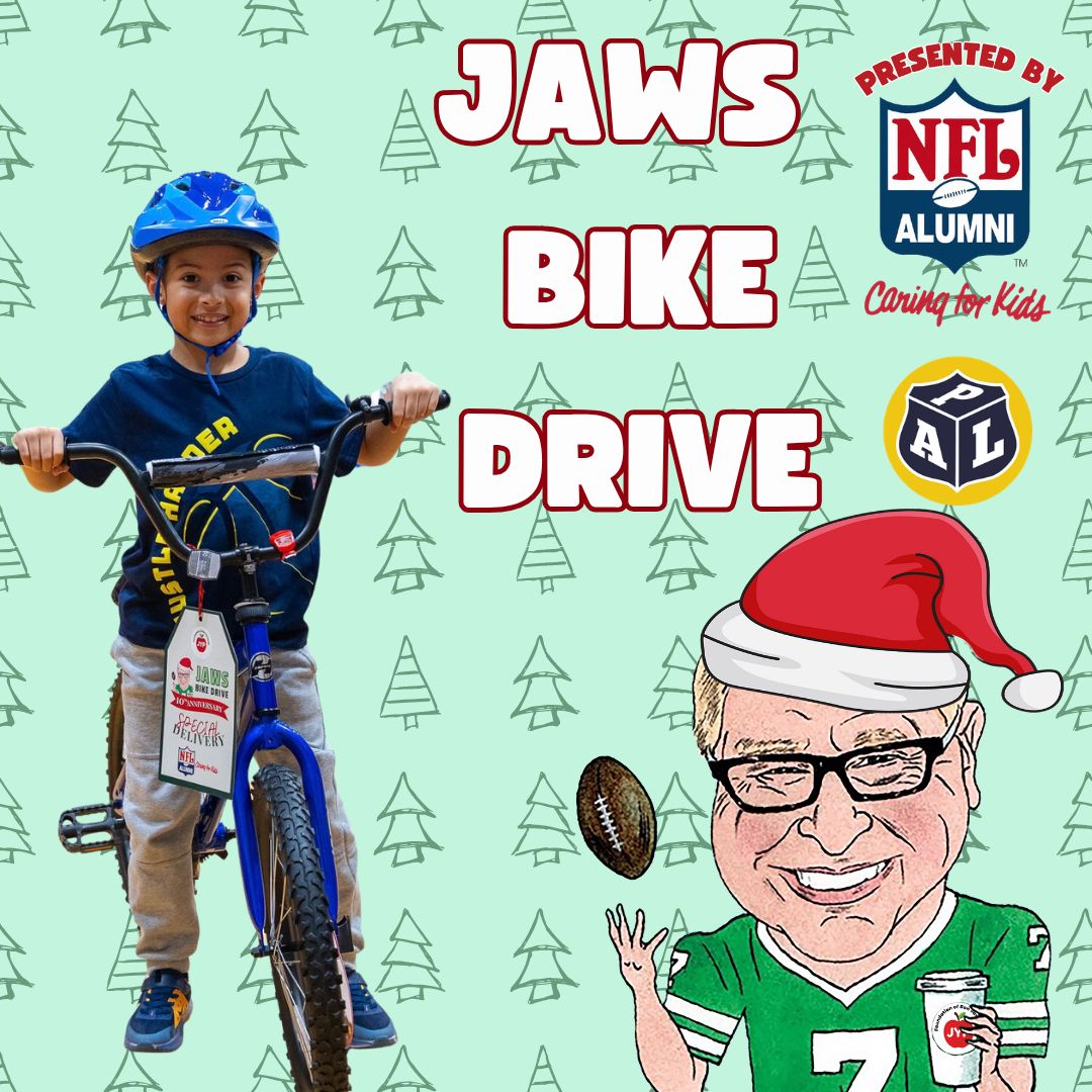 JawsYouthPlay's tweet photo. It’s (almost) the most wonderful time of the year! Swipe to see how YOU can get involved! 🎄✨

@jawsceoqb’s 11th annual Holiday Bike Drive presented by @NFLAlumni is coming up, and it’s never too early to start spreading the holiday magic! https://t.co/ZSfp8ROKEl