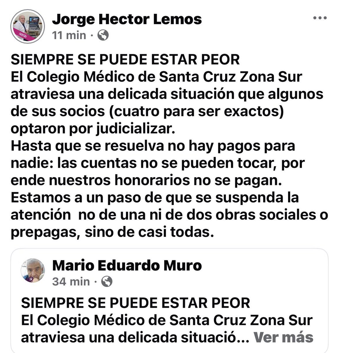 jymlem's tweet photo. Siempre se puede estar peor-Colegio Medico Zona SUR https://t.co/yHjBoJrPxQ