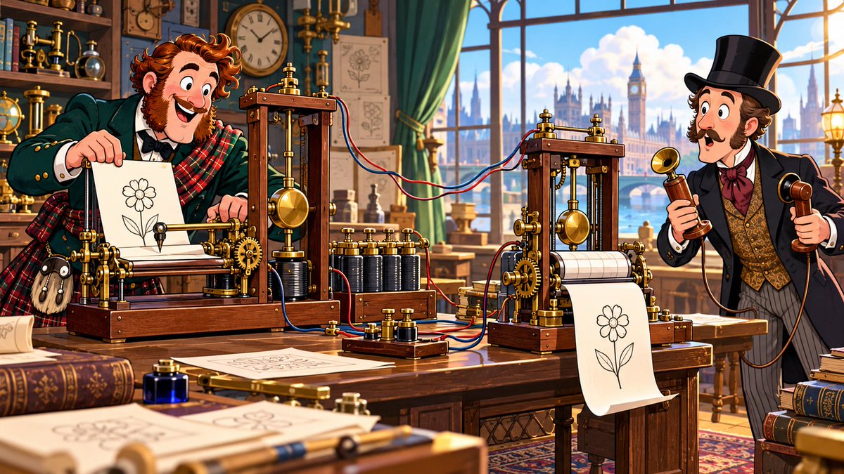 facts_daily7's tweet photo. 📠☎️ Fun fact: Fax technology predates the telephone!

Scottish inventor Alexander Bain developed an early facsimile machine in 1842. Alexander Graham Bell received his telephone patent in 1876—more than 30 years later.

#FunFact #TechHistory https://t.co/5YNeFYC2eV