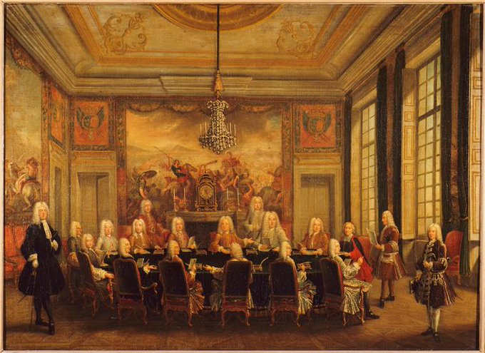 CorbeauDlicieux's tweet photo. Le 24 septembre 1718, il y a 308 ans, le régent Philippe II d'Orléans met fin à la polysynodie, un gouvernement constitué de conseils responsables de différents portefeuilles tenus par des élites, ce système s'étant avéré trop handicapant pour le pouvoir. https://t.co/WIBckaQoKO