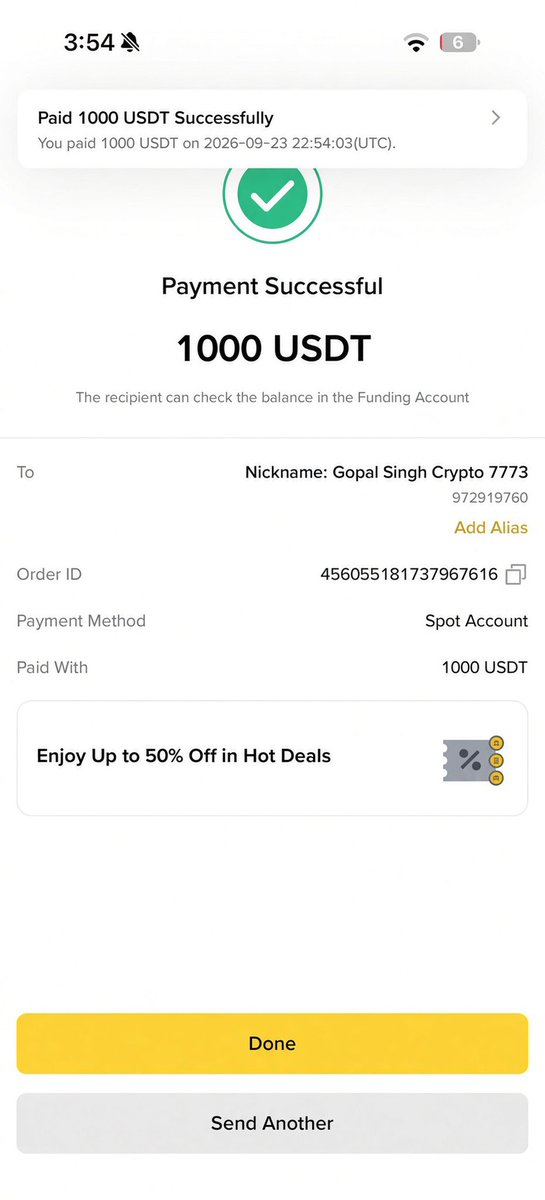 Crypto__Haris's tweet photo. As promised, $1000 sent to 3 new random Binance UIDs: 972919760, 1096604774 and 294571403 🎉🔥

I will send $1000 to 3 more new people today 🤑

Comment your Binance UID or wallet address below 👇 https://t.co/wYbzPYfZV8