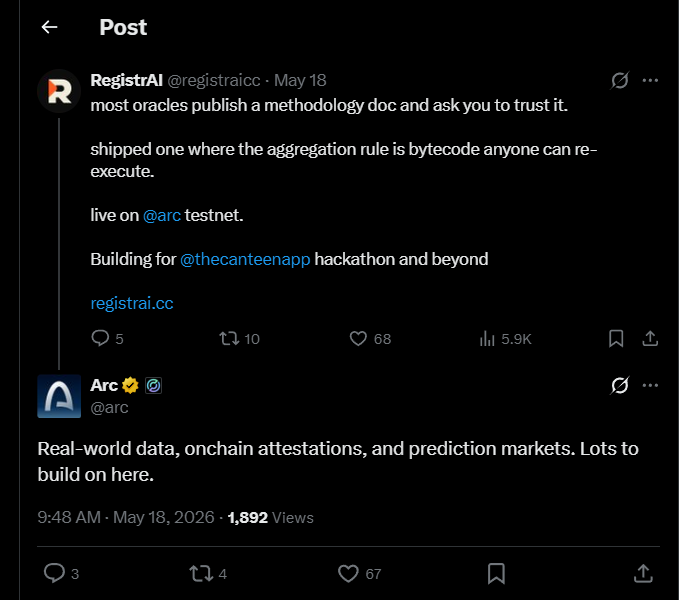 duneeund's tweet photo. 0x93d5b8c53ee763c2c4522bf0d958ce51af4360ae

They were replied to by Arc officials before, this could be something big

https://t.co/RkcavuY17Z https://t.co/SxexapOtSn