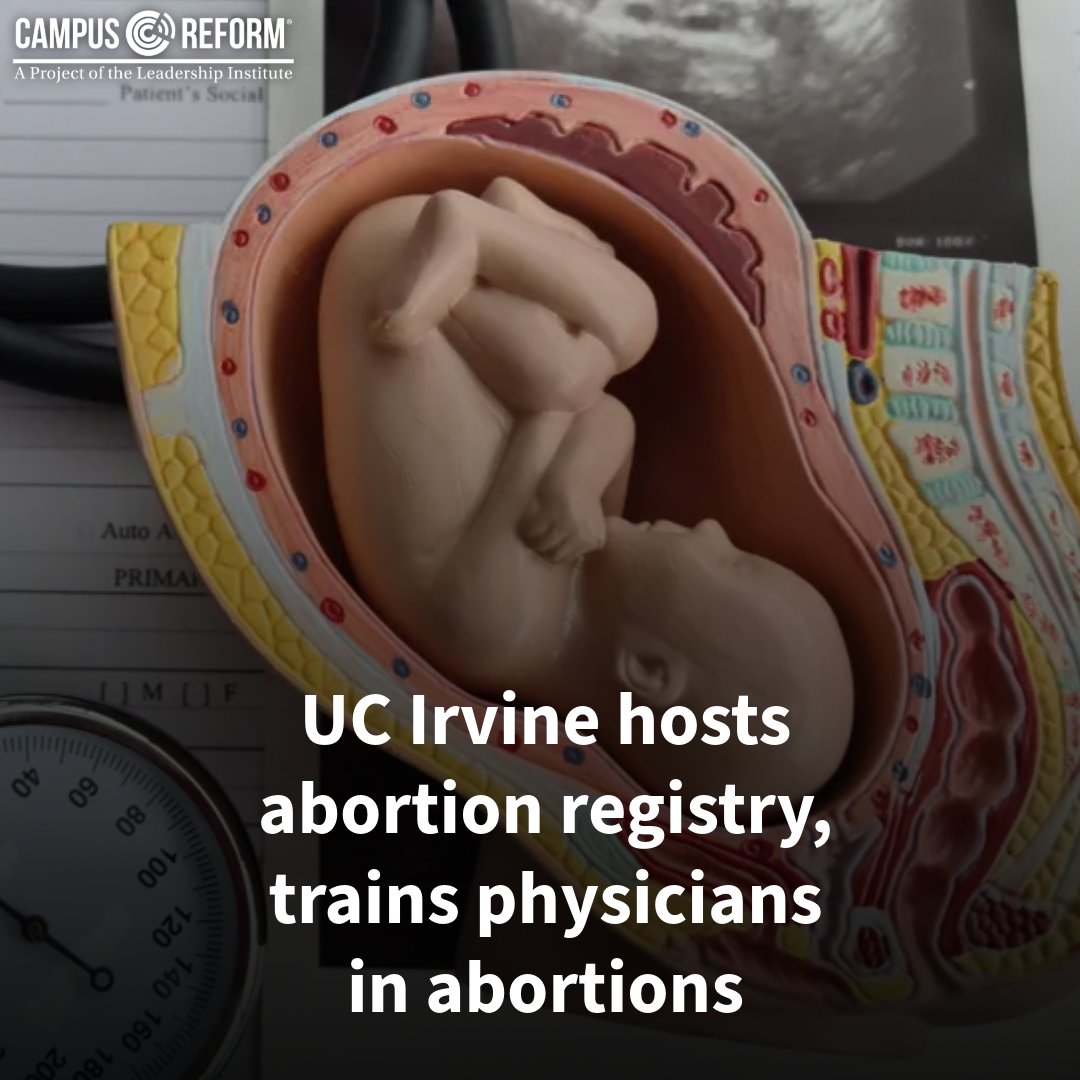 campusreform's tweet photo. The University of California (UC), Irvine, identifies itself as the primary site for an abortion registry, which collects 'information on all surgical and medical abortion and miscarriage management patients.' https://t.co/DOGJLGGRdM