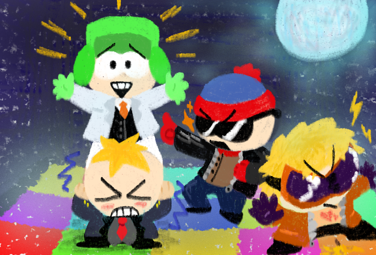 dragoocat's tweet photo. the boys are going for it ! #southpark #art https://t.co/QyfHk8K1DJ