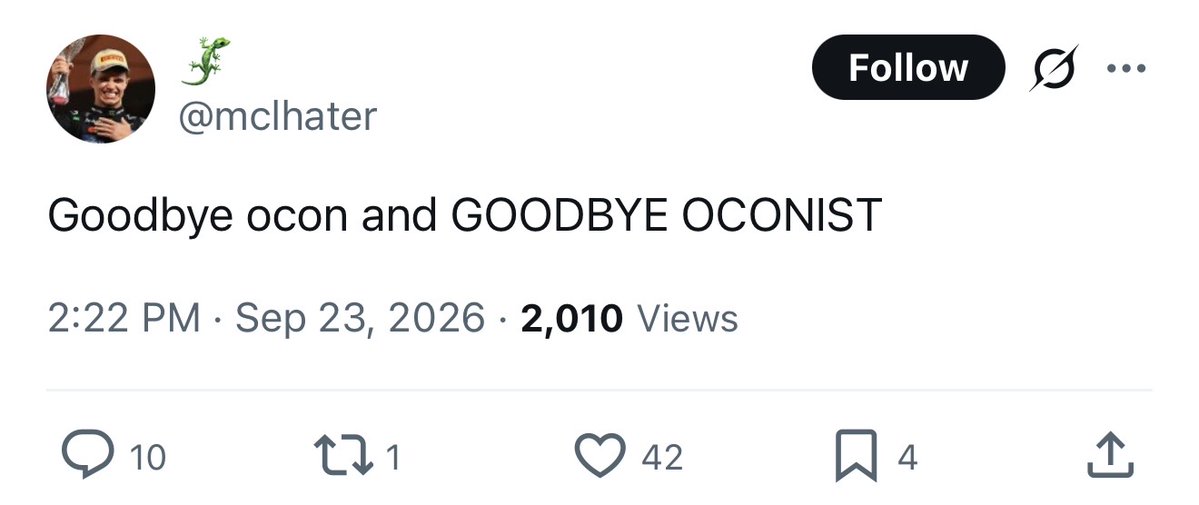 oconist's tweet photo. my driver might be seatless but at least i’m not in a parasocial hate relationship with a fan account ? https://t.co/NSYL5yeYQ8