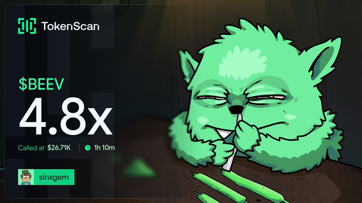 Sinxgem's tweet photo. Over 4x profit on my call $BEEV
CA
2swMhovXTJQN5nw3ZnxVmPqdtRhhWwsFaaXMzgeNpump https://t.co/rvrxNwJ5rr