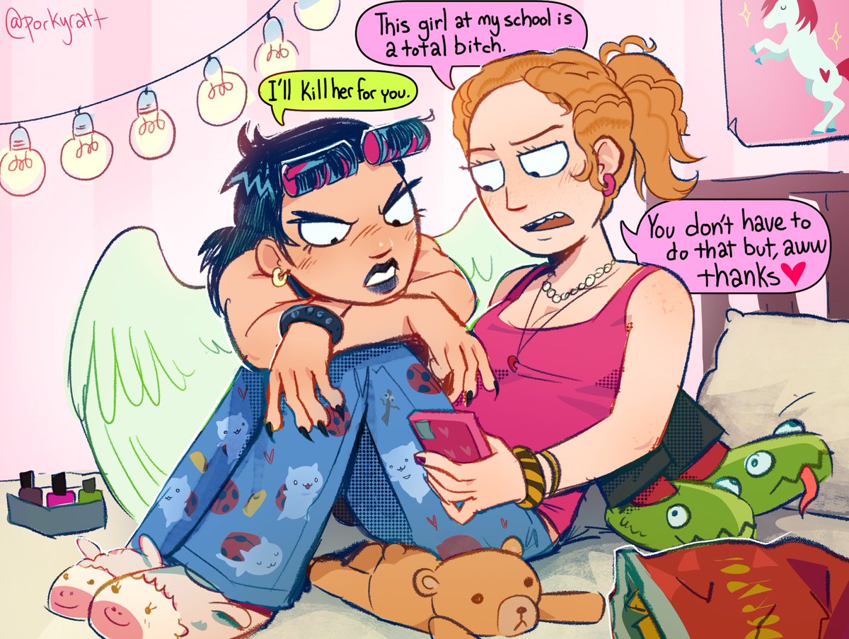 porkyratt's tweet photo. Summer and bird daughter doodle I hope they get to hangout next season💚 https://t.co/5jPdtz0j55