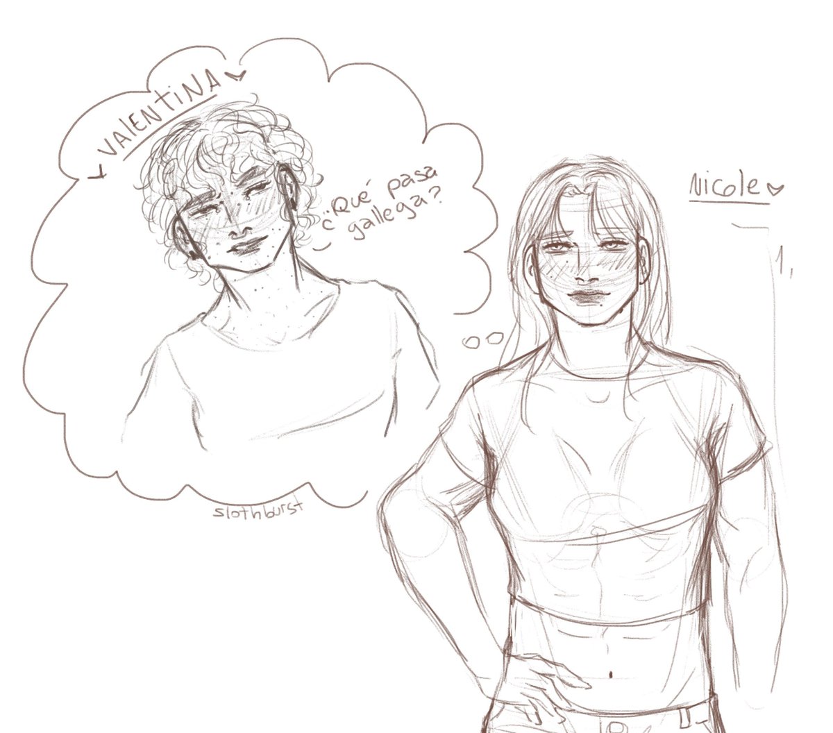 slothburst_'s tweet photo. BARCOPAZ FEM
No me resistí, tenía que dibujarlas JSJAJS.
Lo voy a dejar en sketch nomas porq temo cagarla si las pinto. Send help no puedo parar de dibujar este ship.
Lo que extrañaba dibujar minas xdios JAJWJJA 
#barcopaz #barcopazfem #sketchㅤㅤㅤㅤ https://t.co/mudcqT1YCn