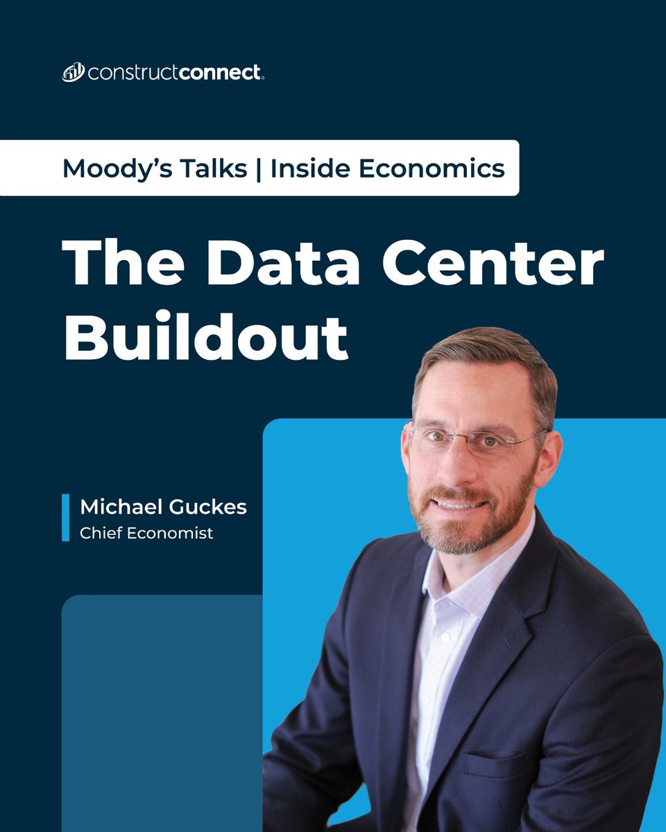 ConstructConnx's tweet photo. Data centers are driving the AI buildout, but are financing and expectations outpacing construction? ConstructConnect Chief Economist Michael Guckes breaks down the risks, opportunities, and even Area 51 on Inside Economics.

Watch: https://t.co/ltVNJjbXQo https://t.co/7dlzNlvpu5