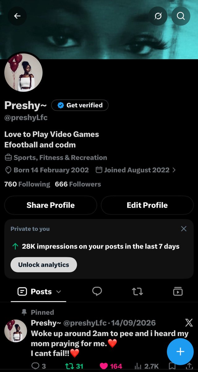 preshyLfc's tweet photo. Thank u guys for the 666 followers 🤧🤧🤧❤️❤️
I love u guys ❤️🥹 https://t.co/g4SIjcevQ8