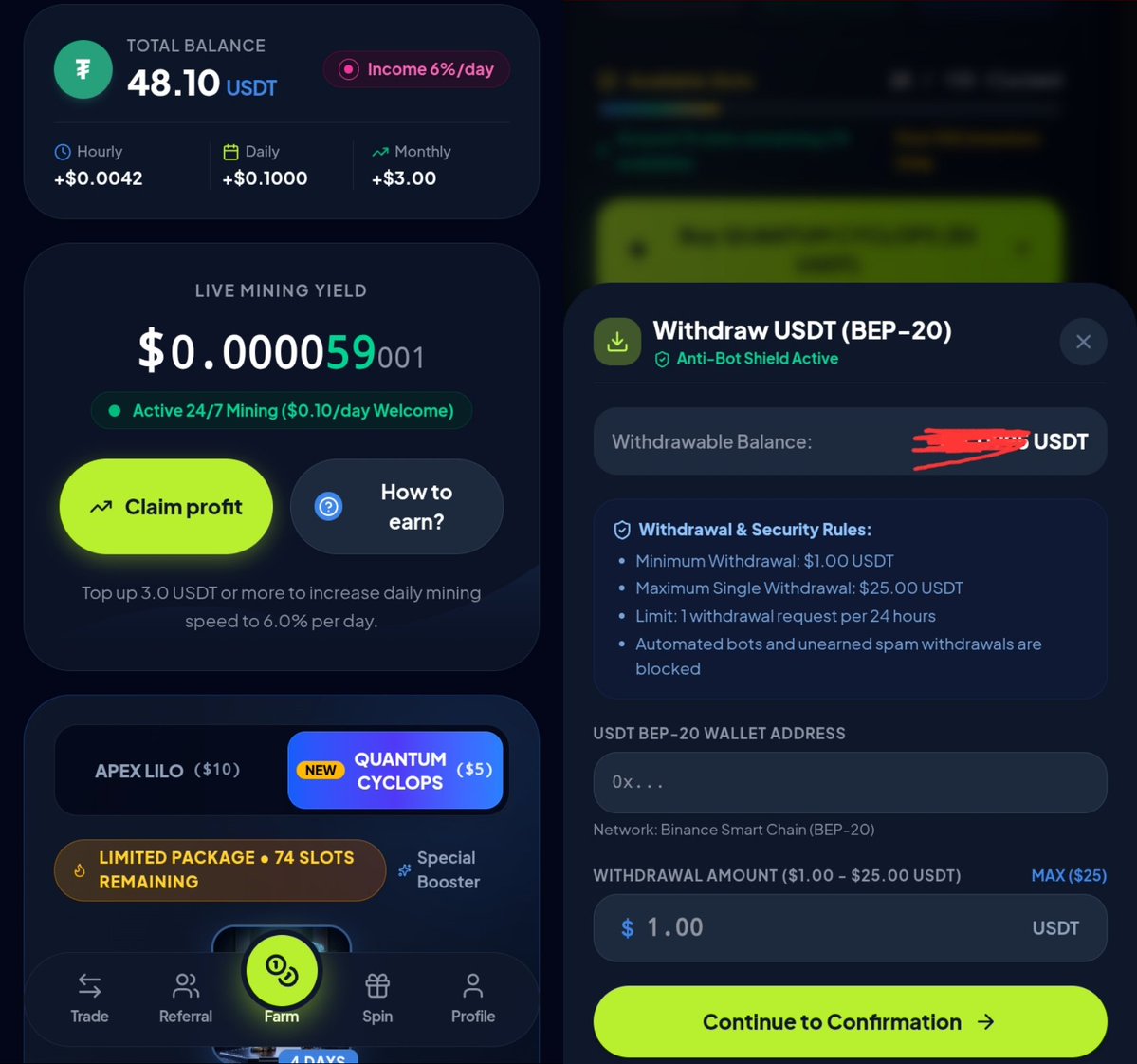 anwarrock733's tweet photo. MRG MINING FREE ⛏️

TASK : CLAIM FREE

WITHDRAWAL : 1 USDT https://t.co/cg9KChKKgQ
