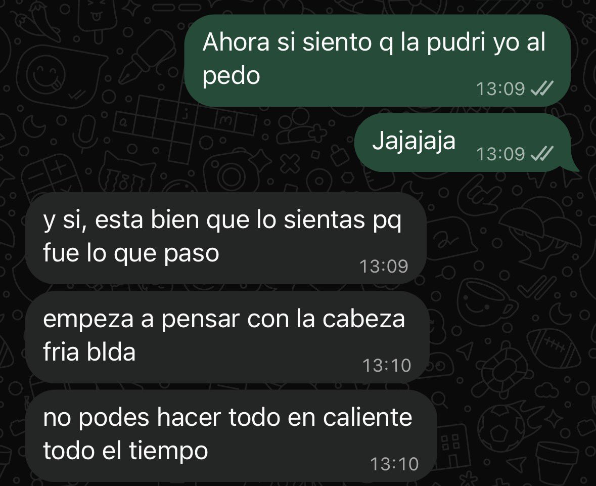 fl0rsi's tweet photo. La importancia de tener amigos que te bajen a tierra y que no te aplaudan las boludeces porque sí https://t.co/CdHaUVWCzw