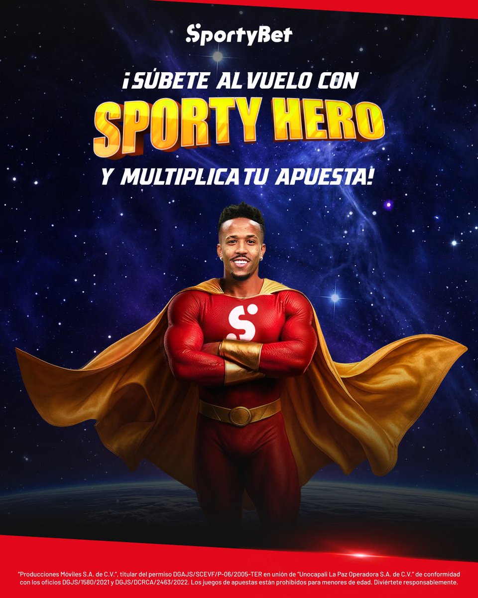 sportybet_mx's tweet photo. ¿Cobras al x2 o te arriesgas por el x10? 🤔

En Sporty Hero tú decides cuándo bajarte del vuelo 🦸‍♂️  Entre más alto llega, más crece tu multiplicador 📈

Pero ojo: si esperas de más, el héroe se escapa.

Solo en https://t.co/eRHTYcTaGf. https://t.co/GsU0CTrw42