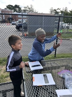 WHGWRams's tweet photo. Young scientists in action! Our 4th graders from Ms. Sheehy’s class worked together to design and build a functioning electrical system—putting collaboration, creativity, and problem-solving skills to work! https://t.co/9JfngqQYVq