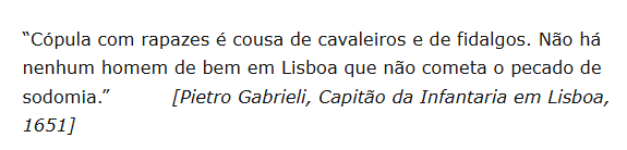 MarcosMegi's tweet photo. Sempre bom lembrar que ser homem de bem há 400 anos era manter cópula com rapazes fidalgos e cavaleiros. https://t.co/zJ6x1Iwp40