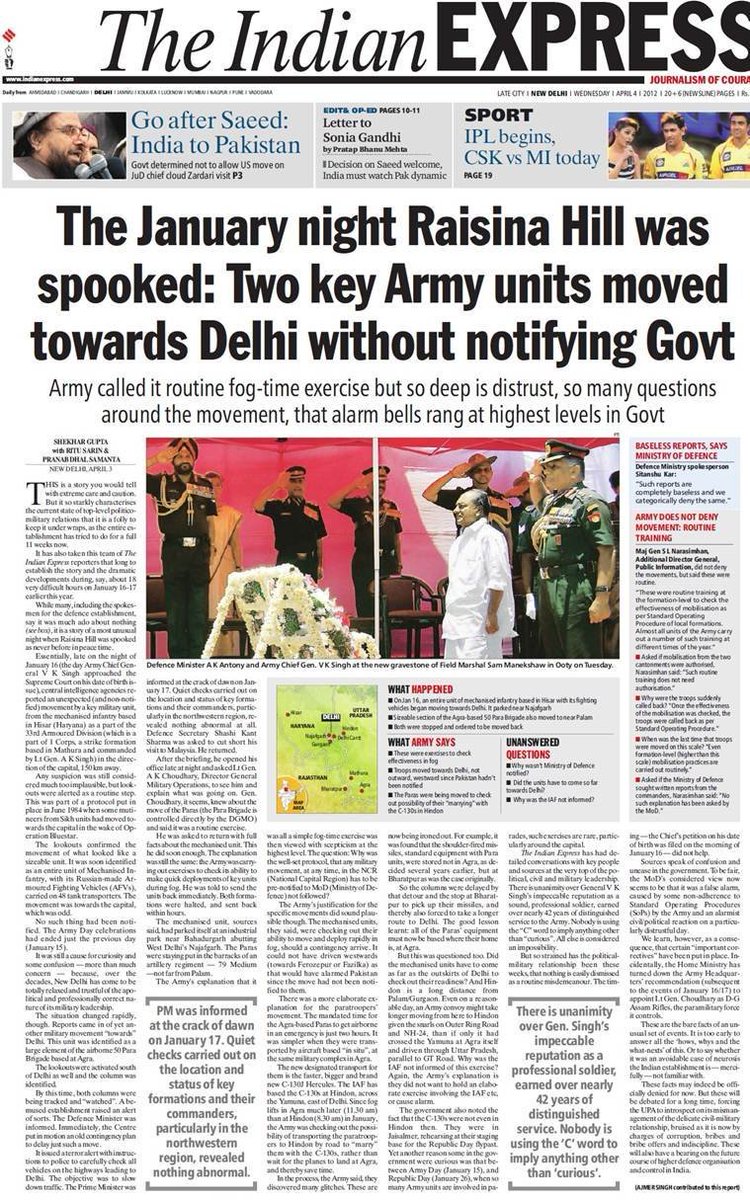 Shyambabadharma's tweet photo. @PoliticalKida झूठ-भ्रम का जाल पहली बार नहीं बिछाया @IndianExpress ने।
> 2012 में देश के सेनाध्यक्ष जनरल वीके सिंह(Sitting Army Chief)पर ऐसी ही झूठी खबर इसी शैली में फैलाकर पूरे देश को भयभीत और भ्रमित किया था। > 2026 में फिर वही पैटर्न! #ElectionCommissioner #Vote_Chori #Congress #RahullGandhi https://t.co/6OeecNWrba