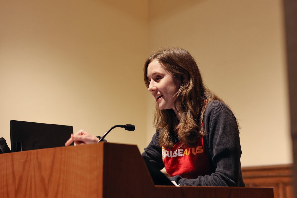 OfficialYPU's tweet photo. On Tuesday the Yale Political Union debated R: Unplug A.I. with Holly Elmore and Ben Goertzel.

The resolution failed 34-44-8. https://t.co/J6J57NncuE