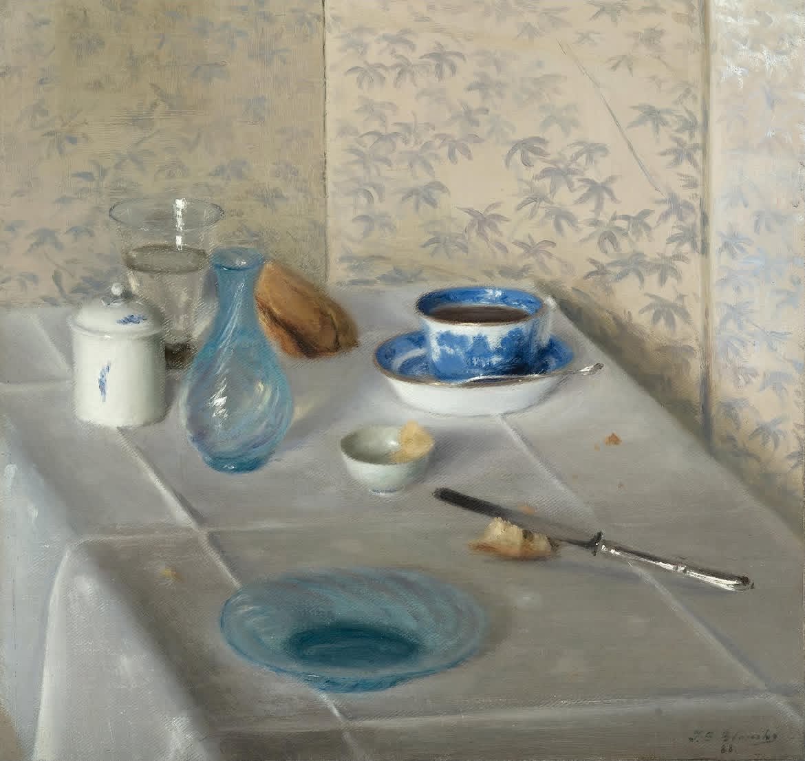 Badehsabaa's tweet photo. Nature morte avec couteau (Still Life with Knife) _ Jacques Émile Blanche, 1888. https://t.co/1c7pgqskxZ