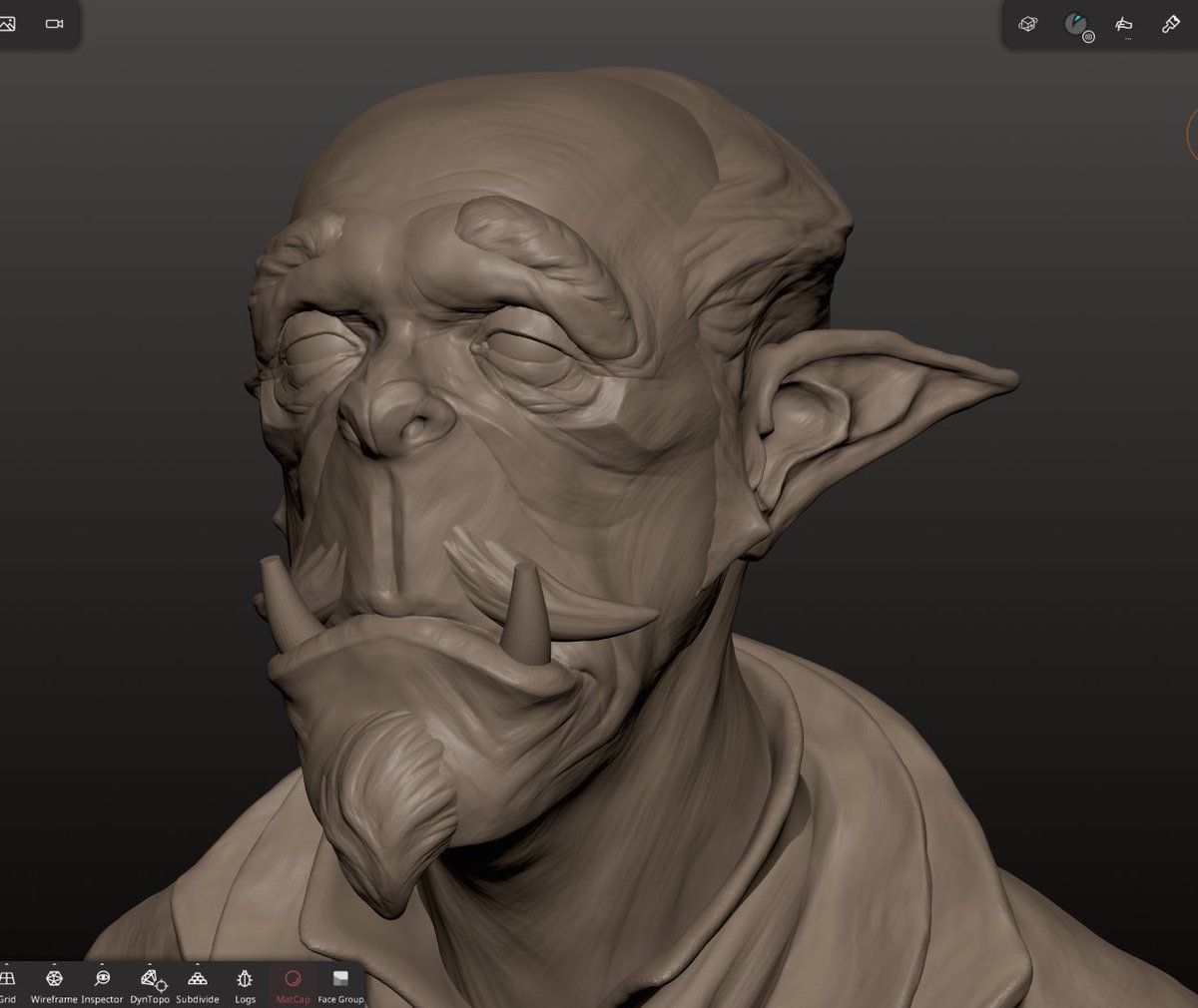 henningsanden's tweet photo. Getting there with the face! Next up: Adding asymmetry and more details https://t.co/sPHPV8Ykmd