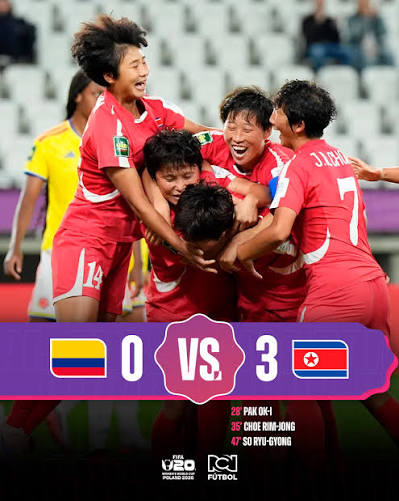 rgestioncol's tweet photo. 🇨🇴 SE ACABÓ EL SUEÑO DE LA FINAL

Corea del Norte derrotó 3-0 a Colombia en semifinales del Mundial Sub-20. Los goles llegaron al 26’, 34’ y 47’

La Tricolor vuelve a quedarse a las puertas de una final

Ahora Colombia jugará por el tercer puesto
#Colombia #Sub20 #FútbolFemenino https://t.co/JZr483saYq