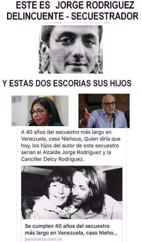 RenacerVzla01's tweet photo. La imágen, los norteamericanos no pueden olvidar. El padre de los delincuentes hermanos siniestros Rodriguez, él  secuestró al empresario  Niehous.  #ProhibidoOlvidar https://t.co/WaZG6yMIvl