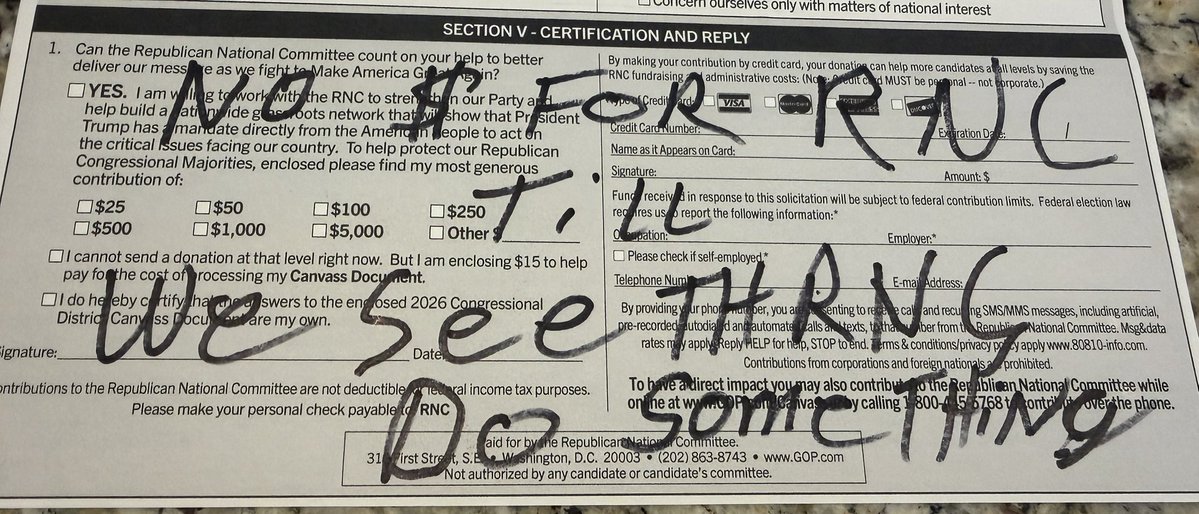 ImFiredUp2's tweet photo. I was sent a canvas from the @GOP  of course they want a donation.😂😂

I’m mailing it back with a message. 

“No Money for RNC till we see the RNC do something” https://t.co/keB560l6p7