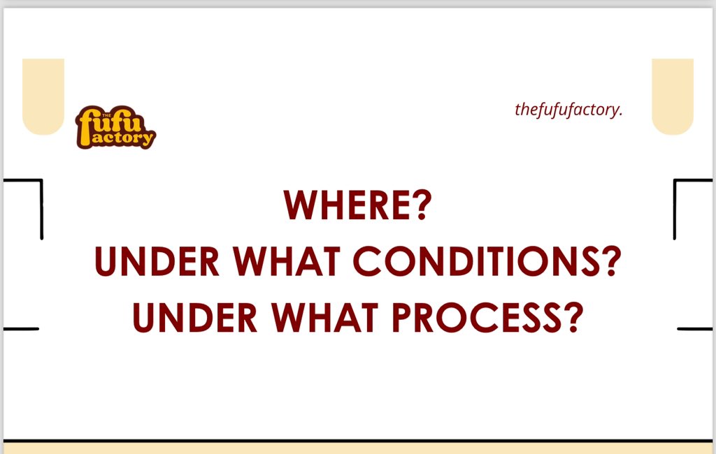 thefufufactory's tweet photo. We’ve asked the questions. Now, let’s make sure the answers matter.
At The Fufu Factory, we believe good food should come with confidence. 🤎
#TheFufuFactory #KnowYourFood #FoodSafety #FoodTraceability #Fufu #FoodAccountability #NigerianFood #FoodTransparency https://t.co/SbHNAsVJ5s