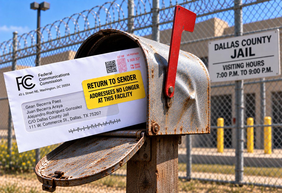 WirelessEst's tweet photo. FCC’s $25,000 jammer fine against Texas jewelry heist suspects is headed to a ‘last known address’ — and likely no further @BrendanCarrFCC https://t.co/w9cDOI2U7N https://t.co/XBHDuNXuOV
