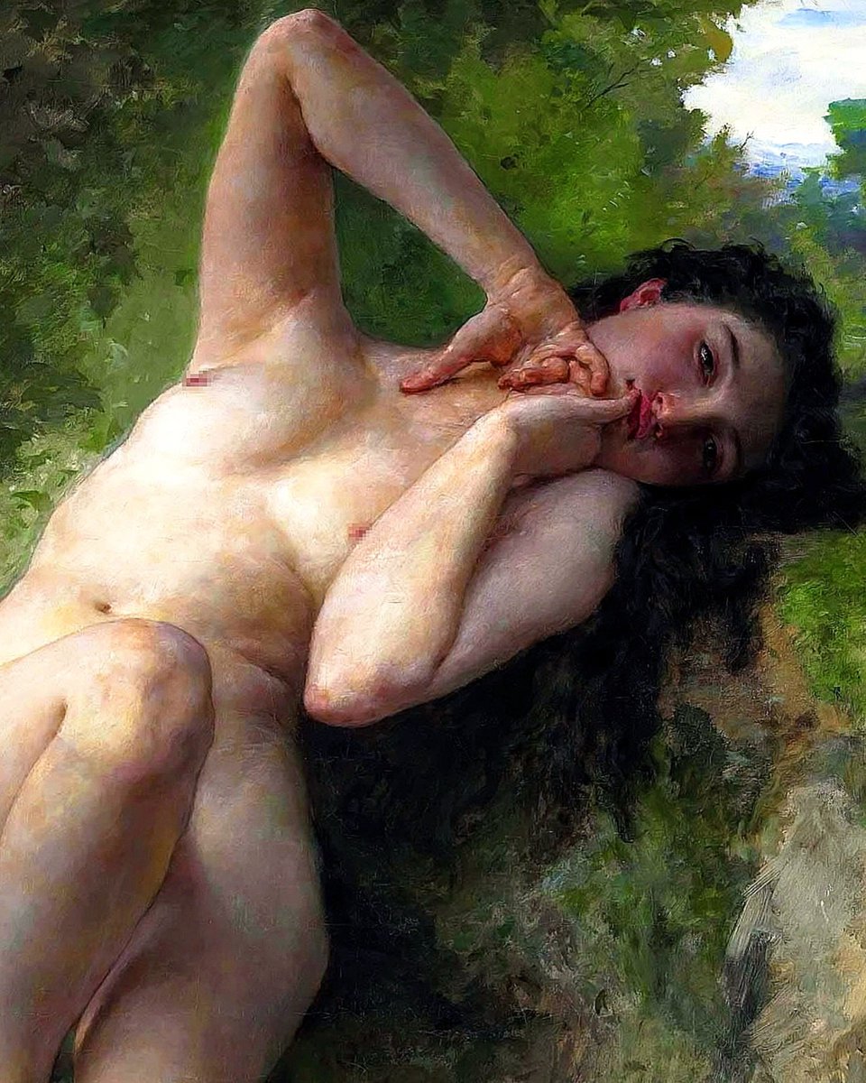 AlexandraSoro's tweet photo. "A Dryad" (detail), 1904
 By William-Adolphe Bouguereau. 🖌️🌹
 French painter. (1825–1905)
 Private Collection. https://t.co/872WgJpmBF