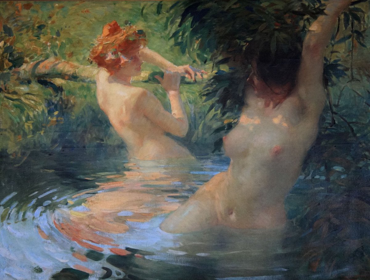 JorgePartida5's tweet photo. The Water Nymphs (1900)  
Antoine Calbet (1860–1942) https://t.co/mkXgaizAar