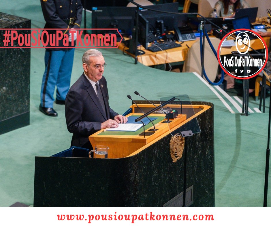 sioupatkonnen's tweet photo. Luis Abinader devant l'ONU : « Aujourd’hui, les réseaux criminels transnationaux contrôlent des territoires, font le trafic d’armes et d’êtres humains, et recrutent des enfants. Haïti en est l’exemple le plus flagrant ».

👉🏽 https://t.co/4Yc5kQ9uwO

#Haiti #ONU #NationsUnies #UN https://t.co/nwzMVjzrki