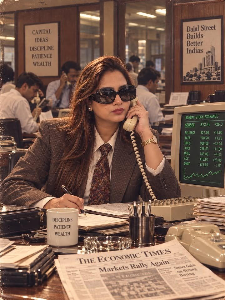 Aadhya6726's tweet photo. My previous janam in 1980😂….apparently i was a Dalal Street Trader📉💼
.
.
#old #oldisgold✨ #vintage #vintagestyle #trading https://t.co/XznDScjyiM