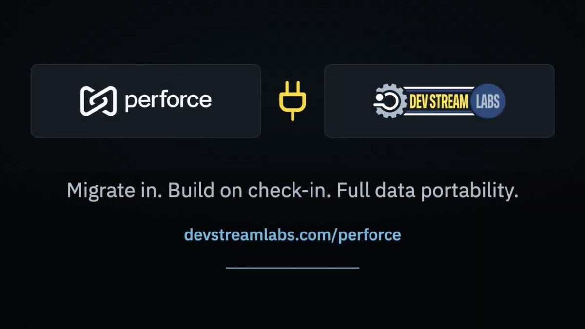 Devstreamlabs's tweet photo. Every studio has somebody who maintains the gap between version control and the build machines. It is never in their title.

Perforce P4 now runs on Dev Stream Labs, right next to yours. Check in, get a packaged build. When a compile fails, AI hands you the fix. https://t.co/QwwwkqMR7o