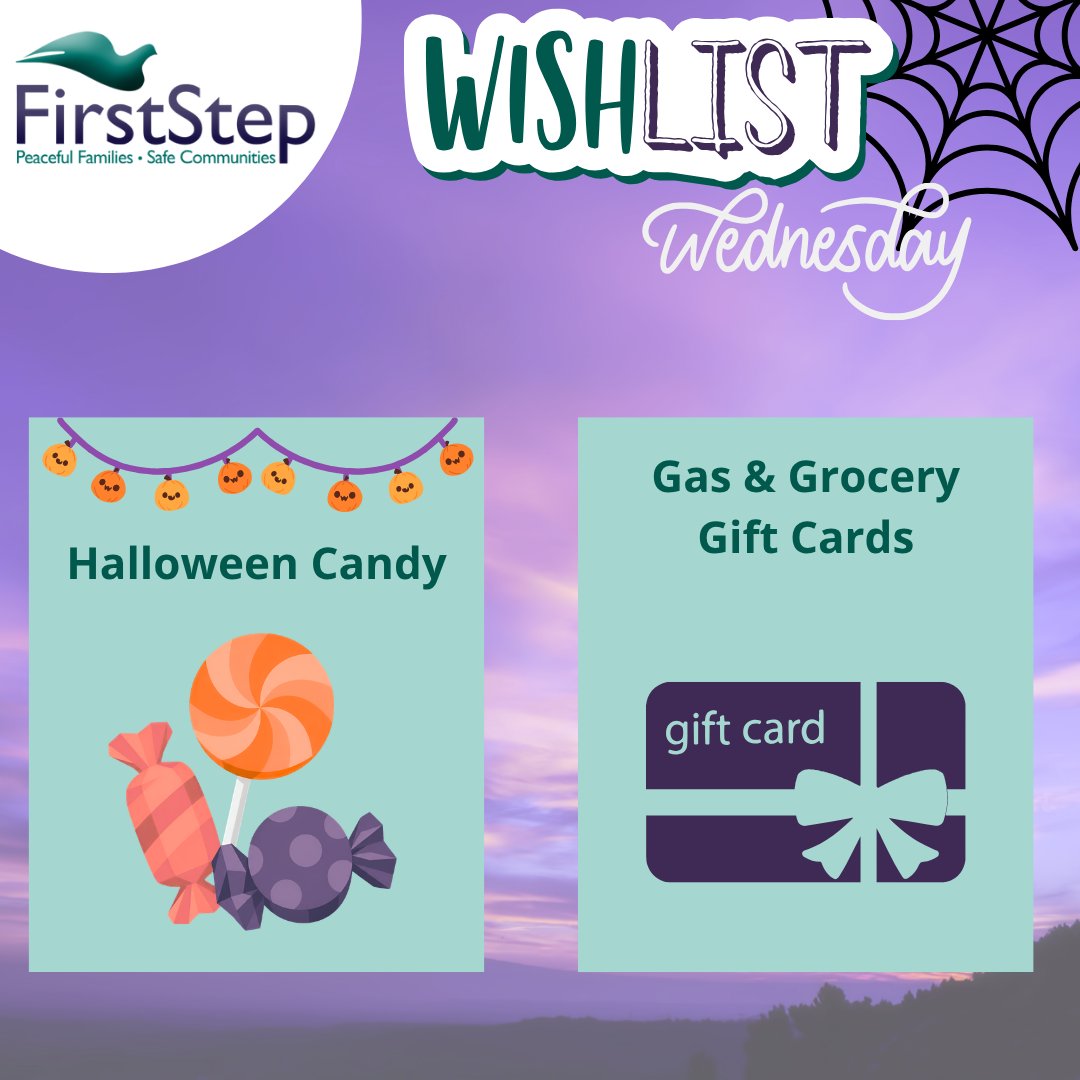 FirstStepPeace1's tweet photo. 🍬Wish List Wednesday🎃
All items should be shipped or delivered to our Wayne (4400 Venoy) office. Shop our Amazon gift list, https://t.co/4ogo9eHuVW, to ship directly to First Step!
#wishlist https://t.co/R30Fs2GjCl