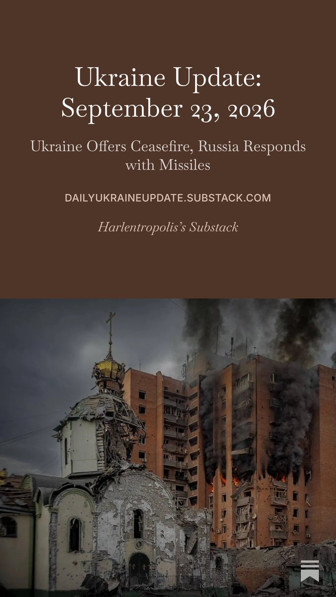 Harlentropolis's tweet photo. At the #UN, #Ukrainian diplomats again proposed an unconditional #ceasefire. #Russia not only rejected this offer, the Russian military spent the day attacking #railroads, #gas stations, and #internet providers in #Kyiv. Read more in the #Ukraine update. https://t.co/U5hDR2bIS4 https://t.co/mn0Q5xUc0j