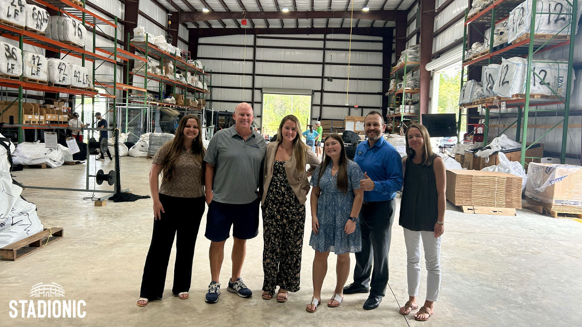 NettingPros's tweet photo. Made by hand in Nassau County. On playing fields across the nation.
Today, @AmeliaIsland staff and leaders toured Stadionic HQ in Yulee, meeting our fabrication team and learning about our role as a local employer serving sports facilities nationwide. Thanks for visiting! https://t.co/DM1FtfYyYN
