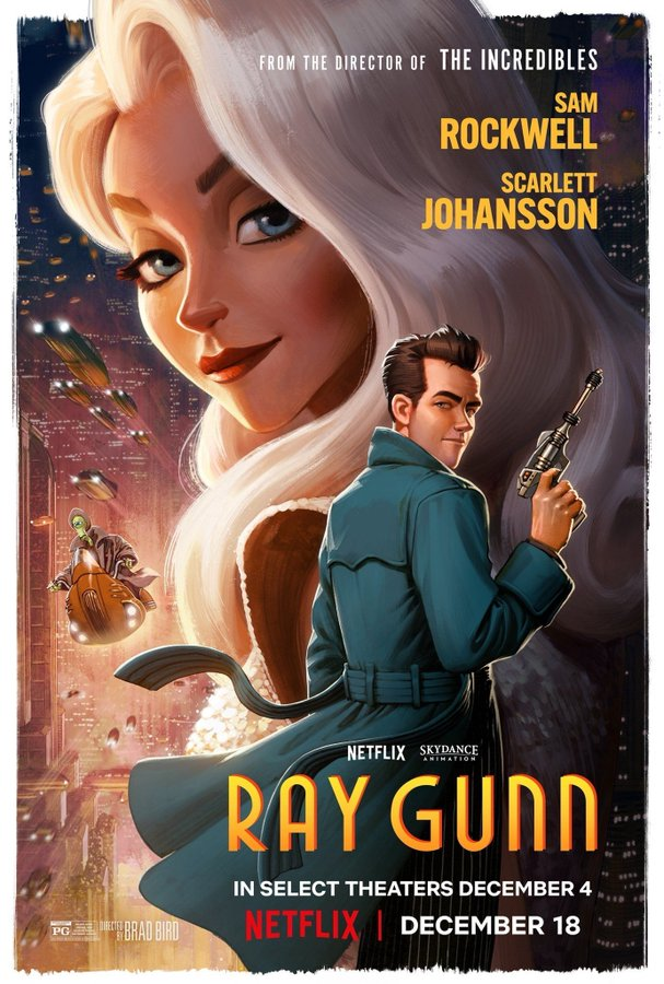 RequelFR's tweet photo. Une nouvelle affiche pour le film ‘RAY GUNN’ réalisé par Brad Bird (‘Les Indestructibles’) a aussi été dévoilée.  

Sortie prévue pour le 18 décembre sur Netflix.  

(Source: @whatonnetflix) https://t.co/zI415tOhxO