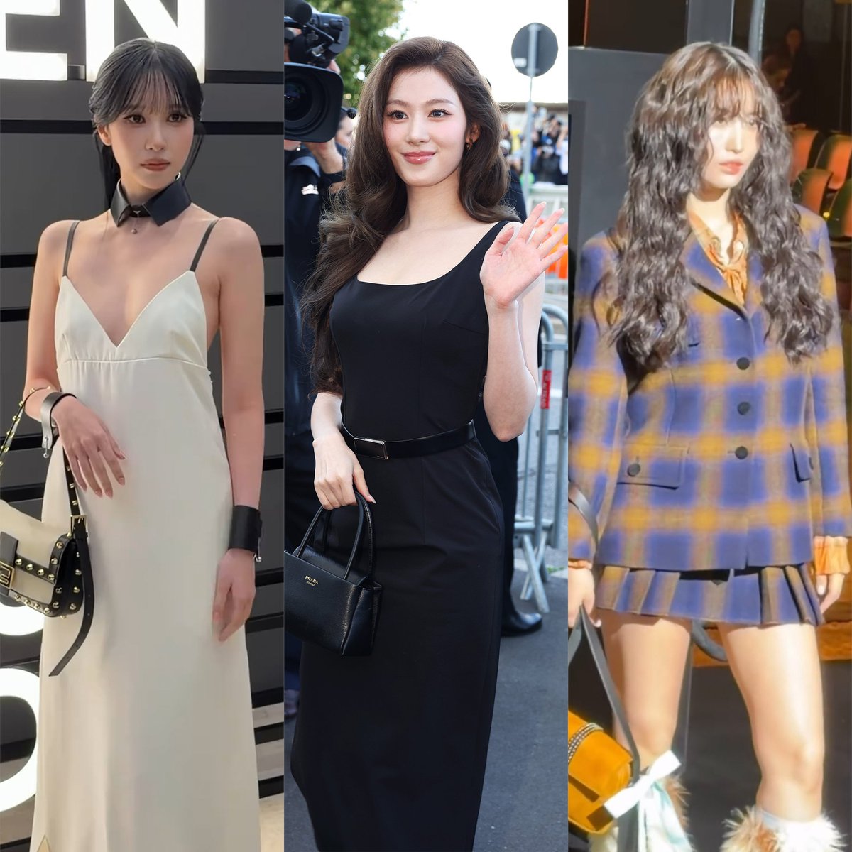 godmitzu's tweet photo. MISAMO at Milan Fashion Week today for Fendi, Prada, and Onitsuka Tiger. https://t.co/2q01AHYMYC