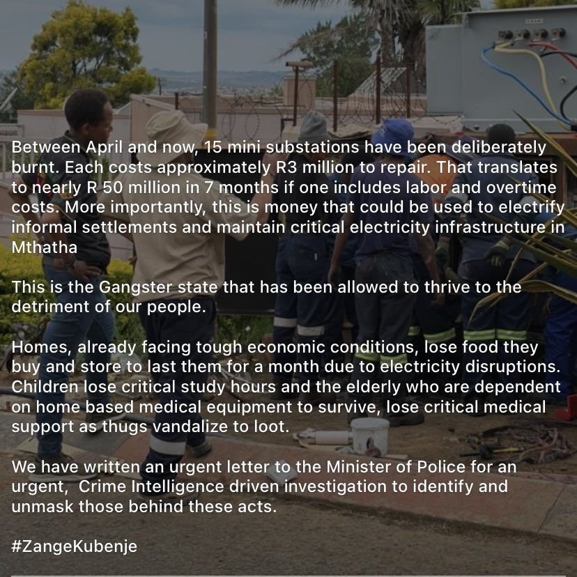 lilitha_tshona's tweet photo. Can the minister of police really look into the crimes happening in Mthatha. It’s so bad and unbearable lately
#Madlanga #commission #SA #Ramaphosa
#hawks #SaPolice #SAPS #News24 #SABC https://t.co/jH4XXqZmLz