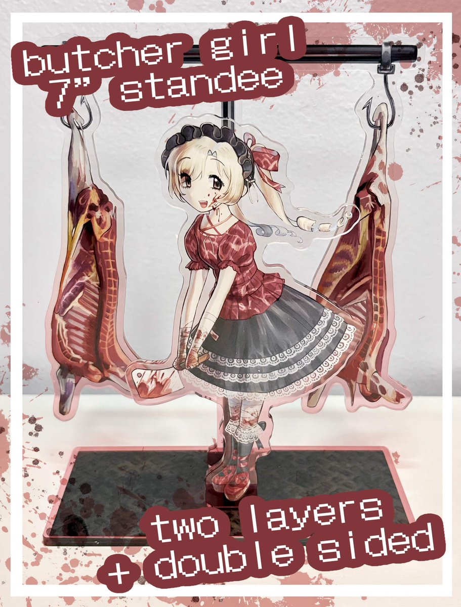 nessbarbecue's tweet photo. Butcher Lolita Girl standee is now available on my shop. 🥩❤️‍🩹

🔗 in bio https://t.co/tpCkxfZ3TQ