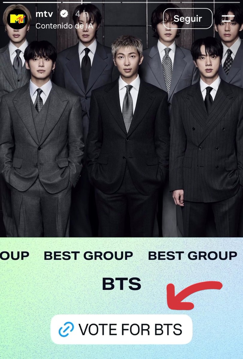 bts_peru1's tweet photo. 📢Es oficial: última ronda de votación por BTS a «Best Group» en los VMAs. 💜

Así se vota:

1️⃣ Entra a las historias de MTV en IG →https://t.co/w5an5TR3oq
2️⃣ Dale click al link que te aparece ahí →https://t.co/0wB84tetpK
3️⃣ Si te confirma, ya votaste🤩

Repite el proceso con cada cuenta de IG que tengas. Cada cuenta es un voto más💪

Comparte tu captura (con marca de agua) con:
#VoteForBTSonVMAS
VOTE FOR BTS ON VMAS
BTS BEST GROUP ON VMAS

Se cierra pronto. ARMY, unámonos y démoslo todo. 💜