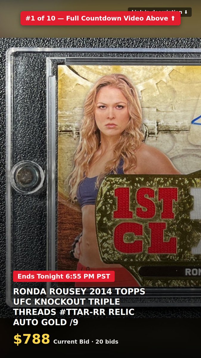 PicturesOfDudes's tweet photo. #1 Ending Today: RONDA ROUSEY 2014 TOPPS UFC KNOCKOUT TRIPLE THREADS #TTAR-RR RELIC AUTO GOLD /9
Link in Comment https://t.co/rwxag6qCbr