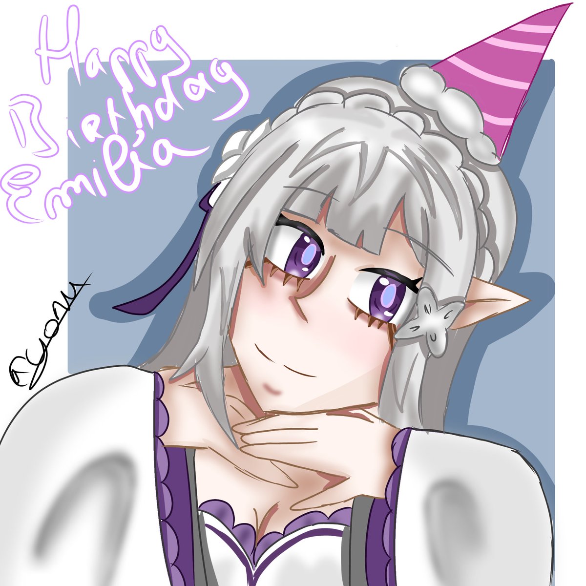 Yoyo_artwork's tweet photo. Happy Emilia-chan !
#リゼロ #rezero https://t.co/oXp7zsZBFA
