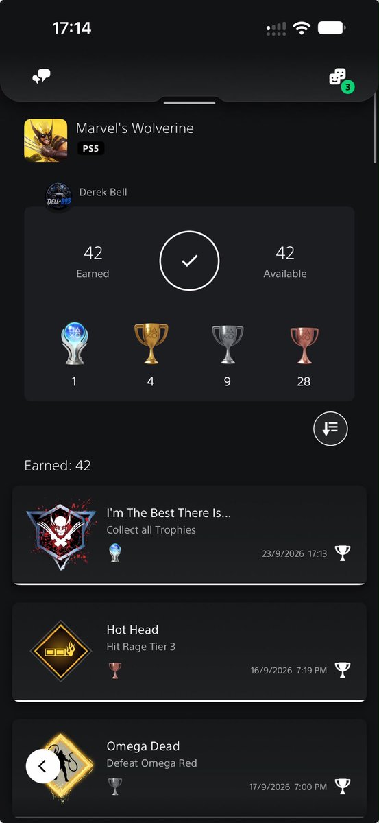 pixel_platinum's tweet photo. Platinum #82 🎮 Marvel’s Wolverine
I’m The Best There Is…
Platinum Rating: ⭐⭐⭐☆☆ (4/5)
Difficulty: 1/10
Enjoyment: 7.5/10
#PlatinumTrophy #TrophyHunter #PS5 https://t.co/awS3pW7Jzm