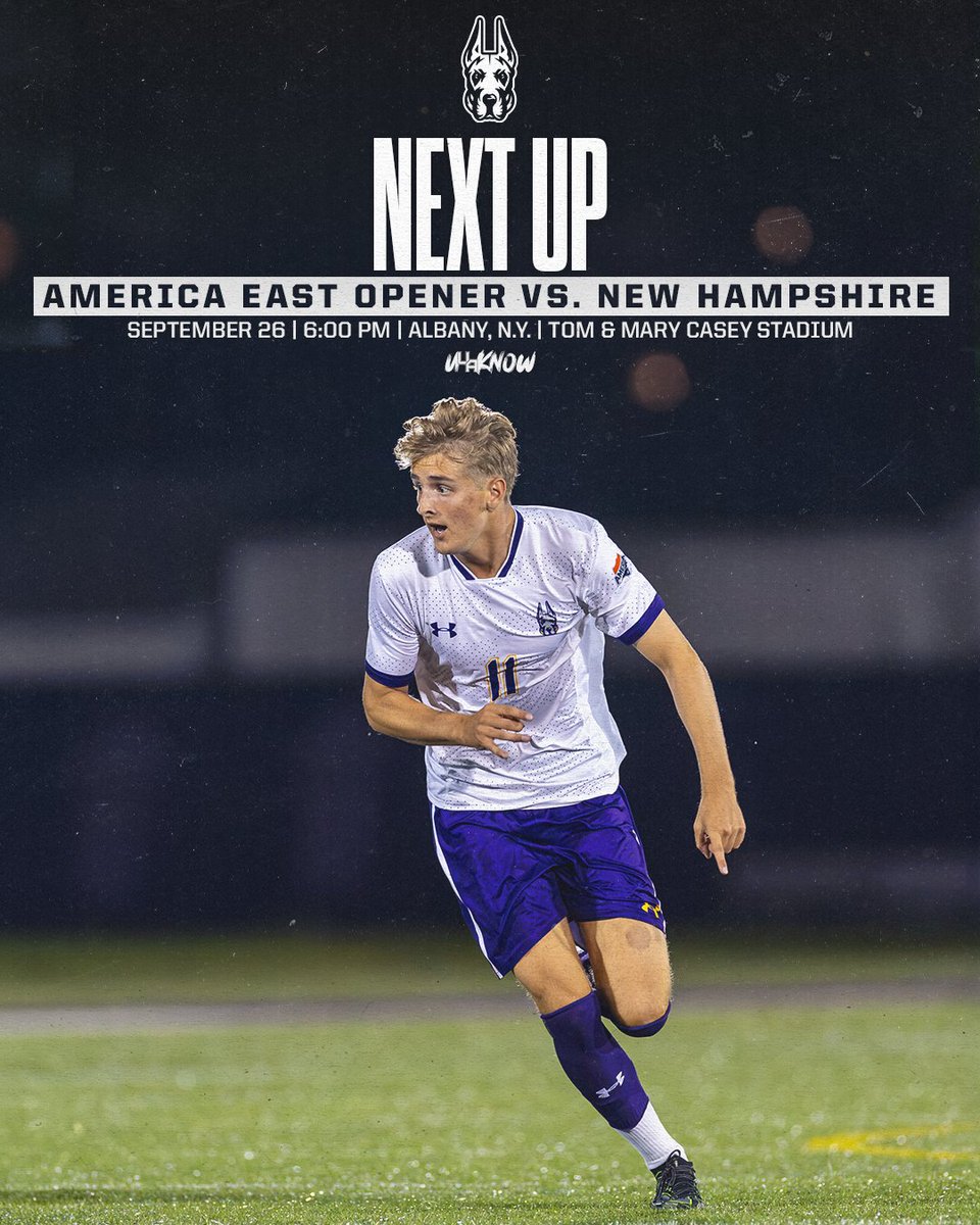 UAlbanyMSOC's tweet photo. We've got a GREAT #AEMSOC matchup ahead 🔜
#UAUKNOW // #UAlbanyFutbol https://t.co/S3LSCIU5pI