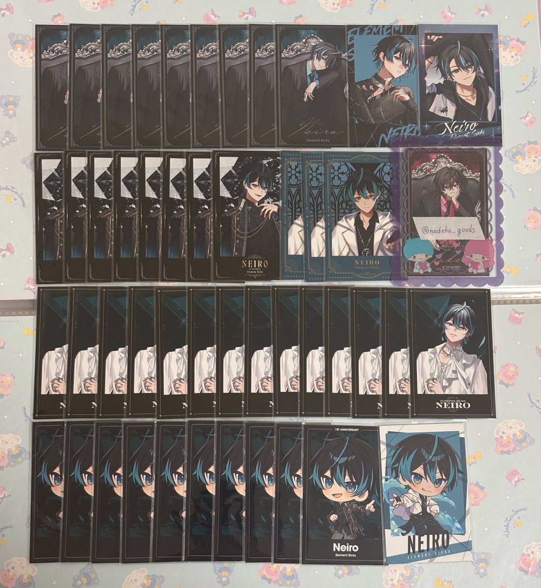 nadeko_goods2's tweet photo. 【交換】Element Sicks EL6 チェキ風トレカ カード

【譲】画像1〜4枚参照

【求】リプ欄画像5枚��🩷(求点数は画像参照)

郵送交換のみ。
等身は等身との交換のみ。
第1〜4弾と交換いただける場合は比率違い可能。
お気軽にお声掛けいただけますと幸いです。
よろしくお願い致します。 https://t.co/XwtHflzAFc